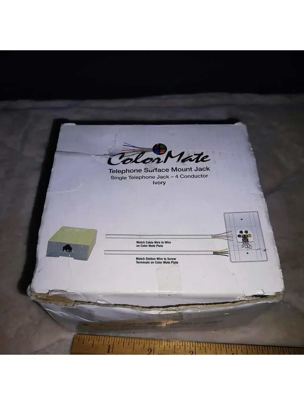 10 Pack of Vanco Surface Jack CMTJ4W Color Mate Phone Jacks Brand New
